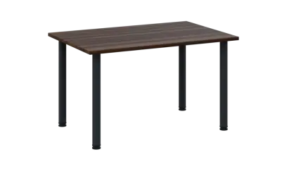 CRTR 120 jídelní stůl, kovová podnož černá, deska 25 mm, 1194x800 mm, ořech královský